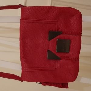 Calvin Klein Compact Handbag in Red